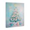 Stupell Industries Pastel Christmas Tree on Blue Canvas Design by Arlington Prints